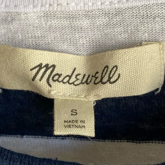 Madewell NWT Linen-Blend Crewneck Oversized Tee Women’s Size S Dark Nightfall - Picture 9 of 10